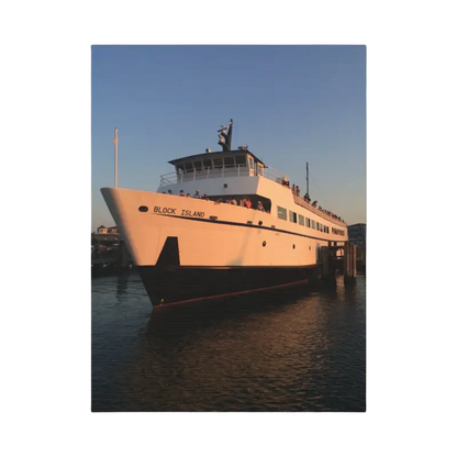 Block Island Ferry docked, offering scenic transport to Block Island attractions