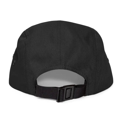 Black Block Island Five Panel Cap showcasing a stylish and versatile design