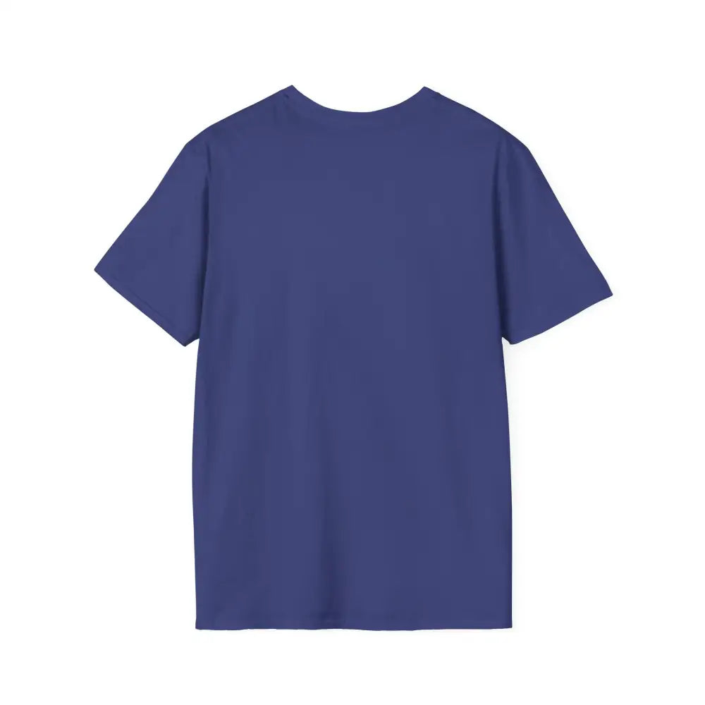 Blue short-sleeved Block Island Graphic Unisex Softstyle T Shirt for casual wear