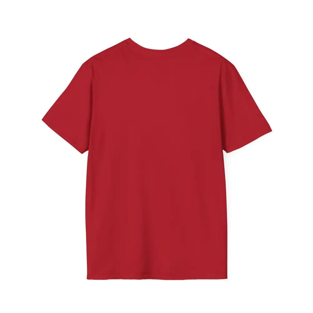 Red short-sleeved Block Island Graphic Unisex Softstyle T Shirt for casual wear