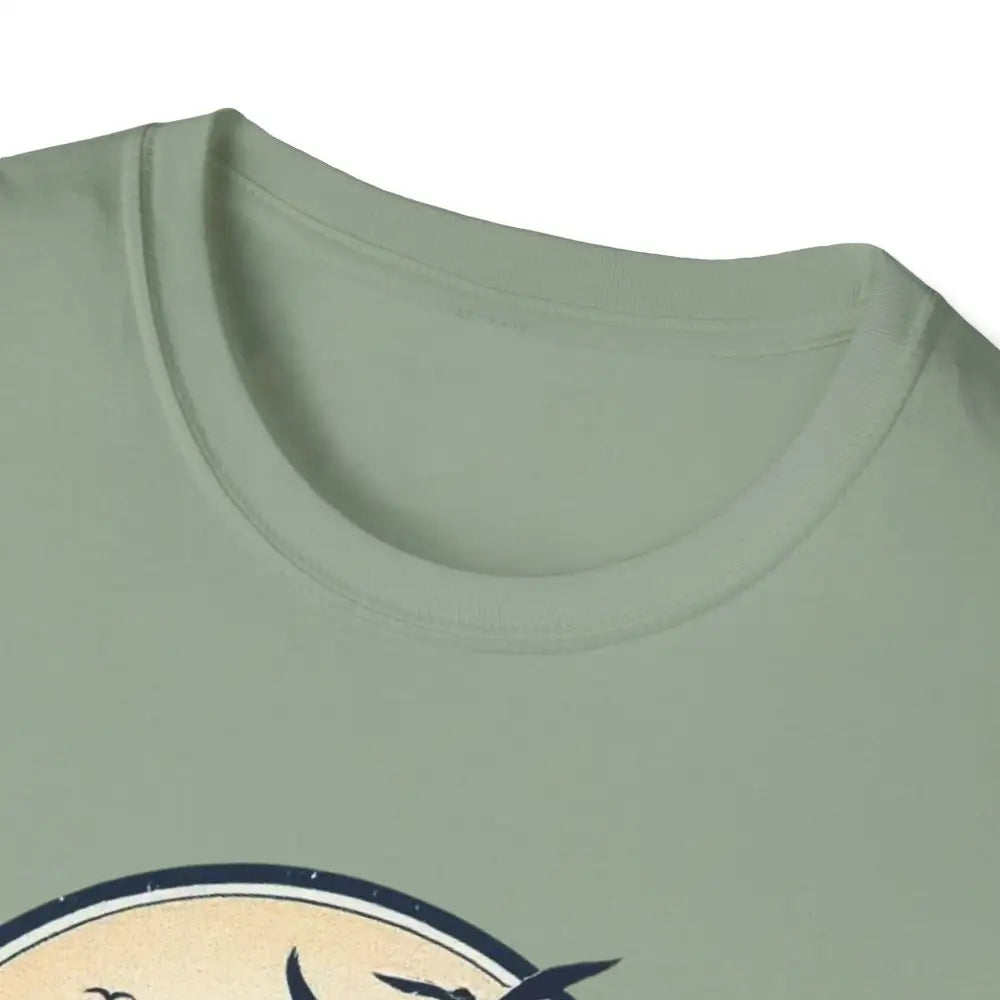 Green crew neck t-shirt from Block Island Graphic Unisex Softstyle T Shirt collection