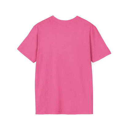 Pink short-sleeved unisex t-shirt featuring Block Island graphic design