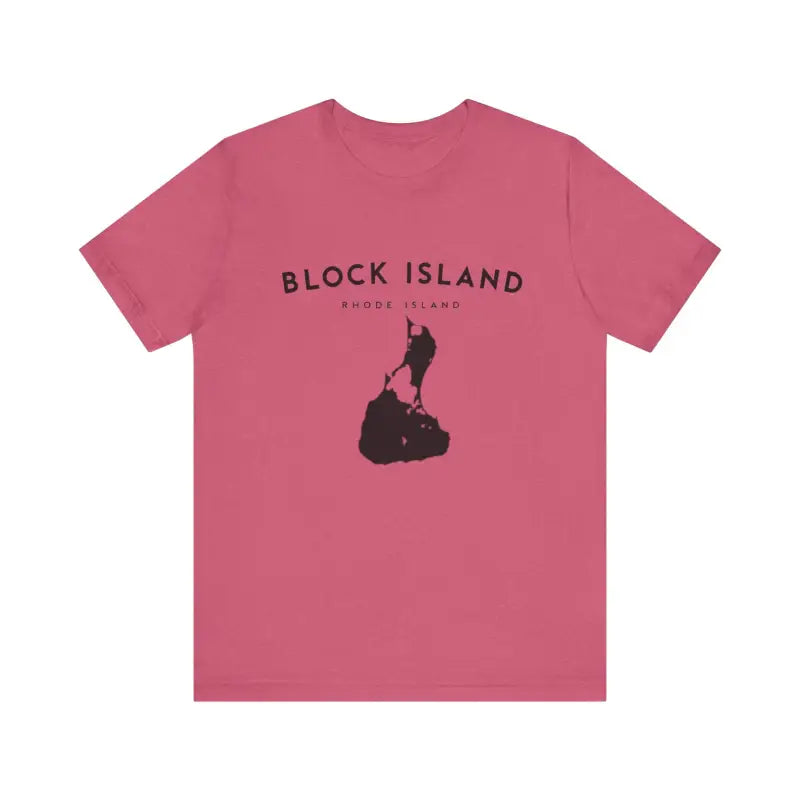 Pink Block Island T-shirt from the Block Island Jersey Tee collection for island enthusiasts