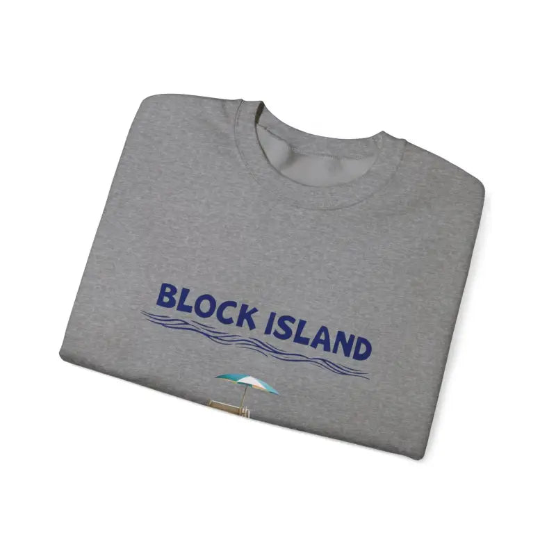 Gray Block Island sweatshirt from the Block Island Lifeguard Crewneck Sweatshirt Collection