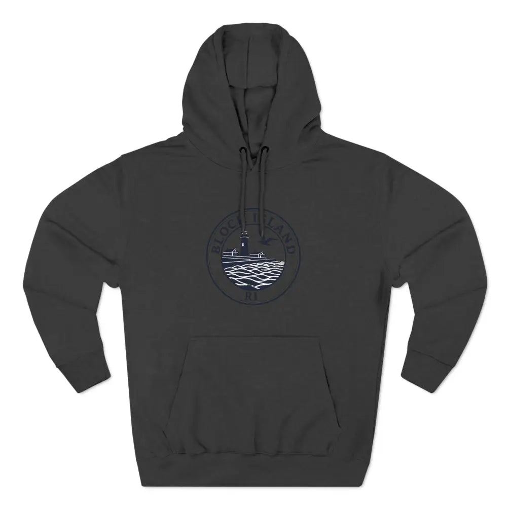 Gray hooded sweatshirt from Block Island North Light Unisex Fleece Hoodie collection