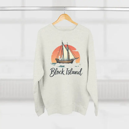 Block Island Pirate Ship Unisex Nautical Sweatshirt featuring a sailboat graphic