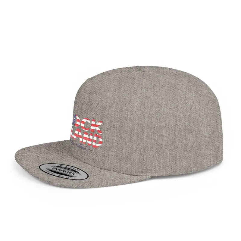 Gray flat-brimmed cap from the Block Island Snapback Cap Collection
