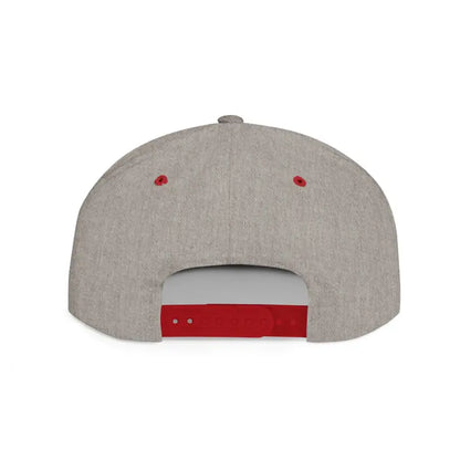 Gray baseball cap with red adjustable strap from Block Island Snapback Cap Collection