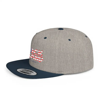 Gray and navy Block Island Snapback Cap from the Snapback Cap Collection