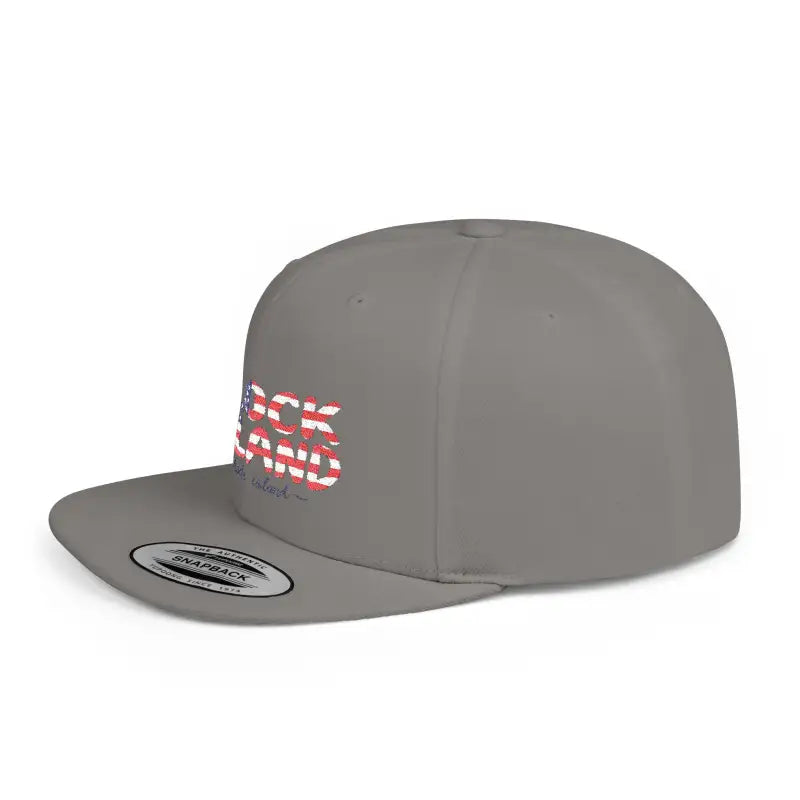 Gray flat-brimmed cap from the Block Island Snapback Cap Collection
