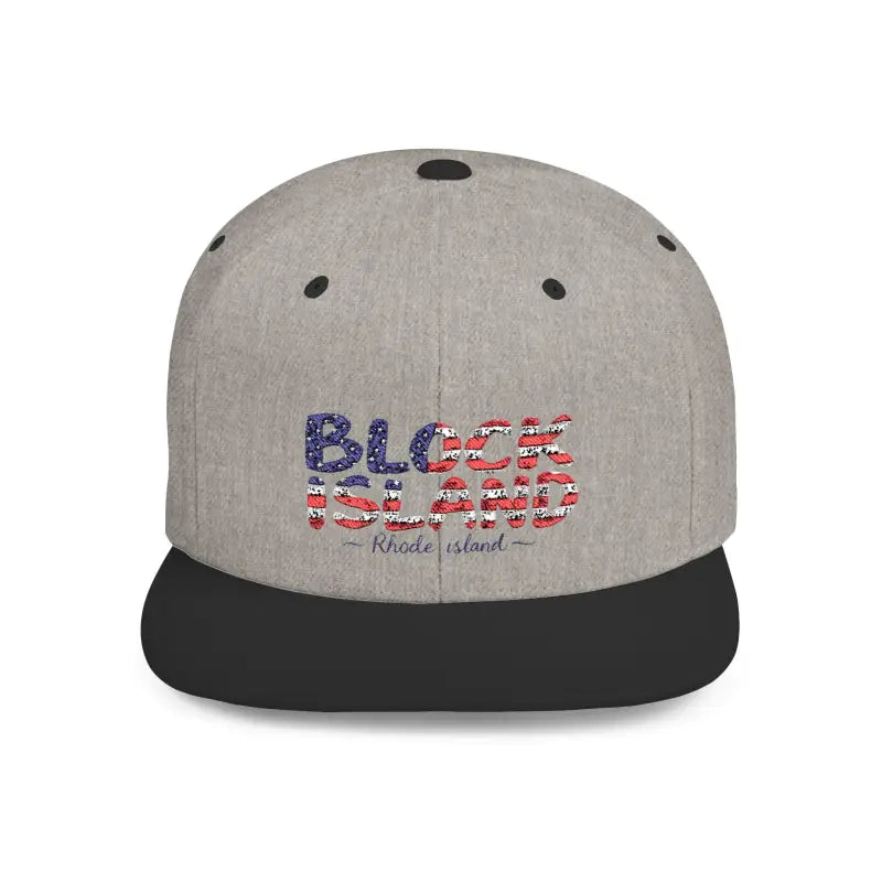 Gray and black Block Island Snapback Cap from the Snapback Cap Collection