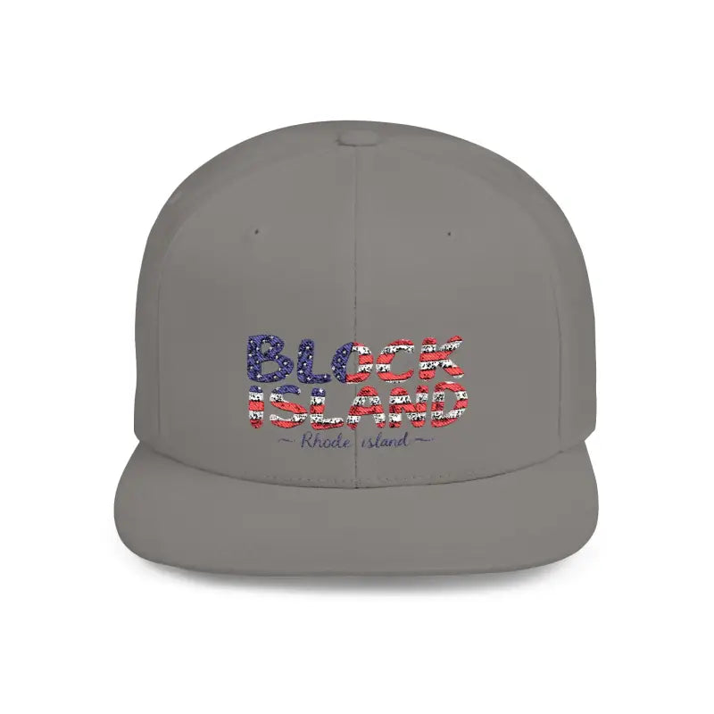 Gray baseball cap from the Block Island Snapback Cap Collection