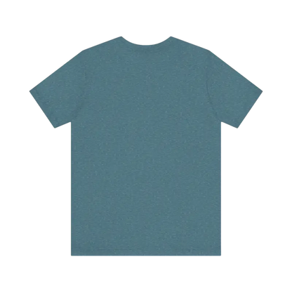 Blue-gray t-shirt featuring Block Island Sunset Unisex Jersey Tee design