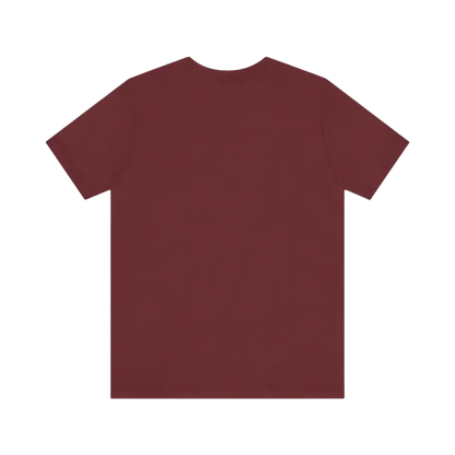 Maroon Block Island Sunset Unisex Jersey Tee for casual and stylish wear