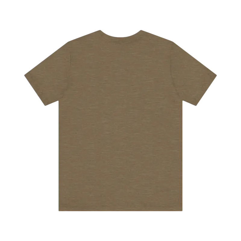 Olive green t-shirt from the Block Island Sunset Unisex Jersey Tee collection