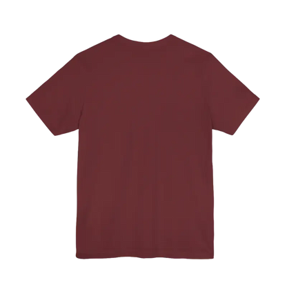 Maroon t-shirt from the Block Island Sunset Unisex Jersey Tee collection