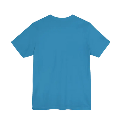 Blue short-sleeved Block Island Sunset Unisex Jersey Tee for casual wear