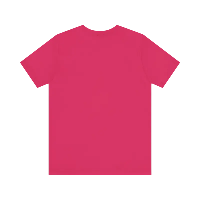 Pink Block Island Sunset Unisex Jersey Tee displayed on a neutral background