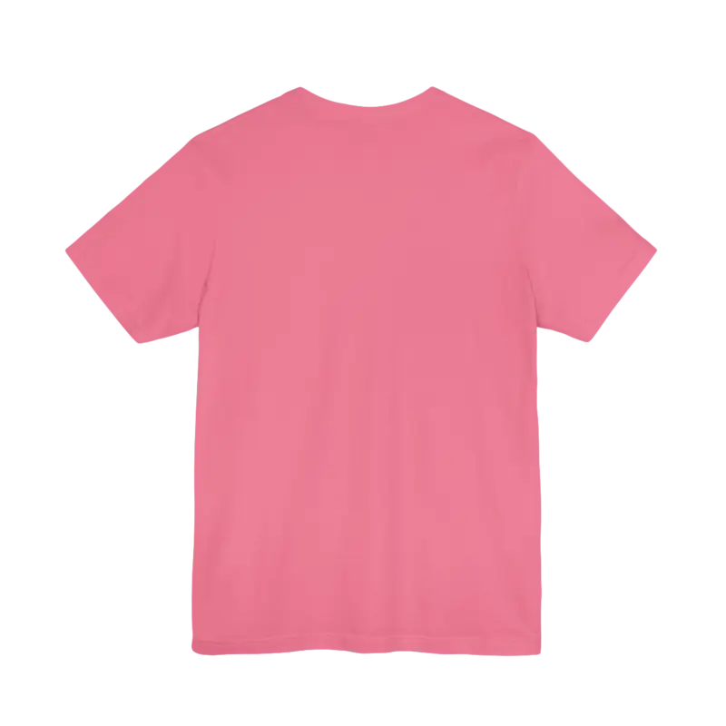 Pink short-sleeved Block Island Sunset Unisex Jersey Tee suitable for casual wear
