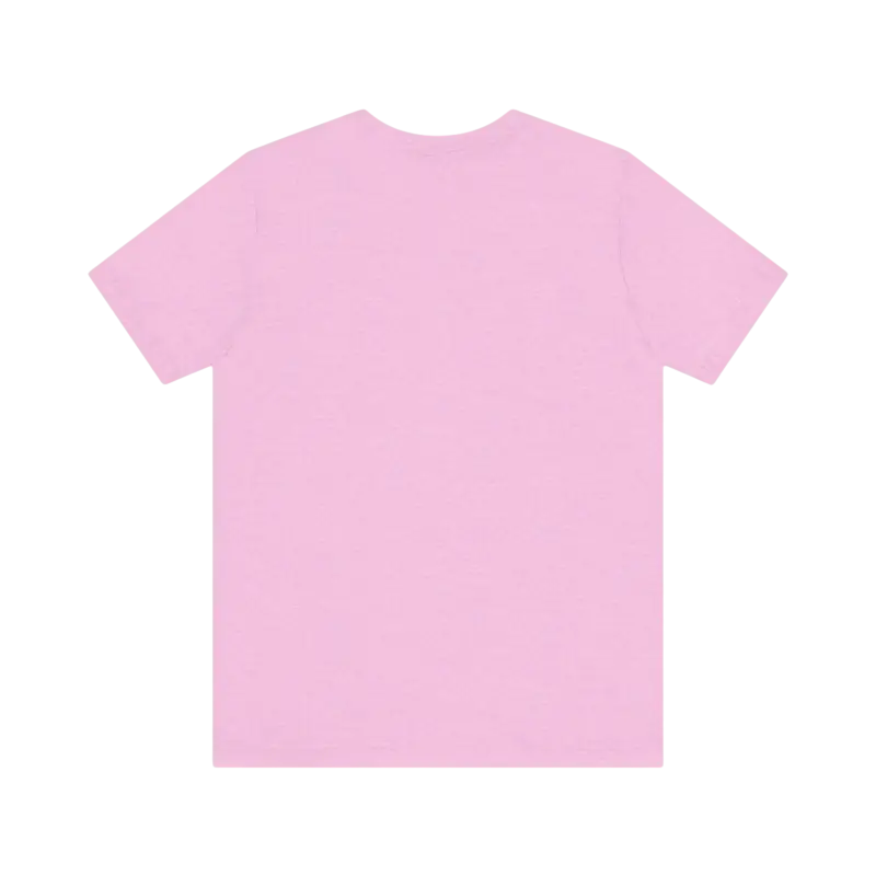 Pink short-sleeved Block Island Sunset Unisex Jersey Tee for stylish casual wear