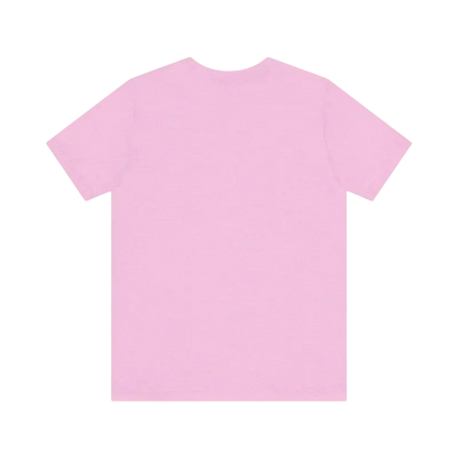 Pink short-sleeved Block Island Sunset Unisex Jersey Tee for stylish casual wear
