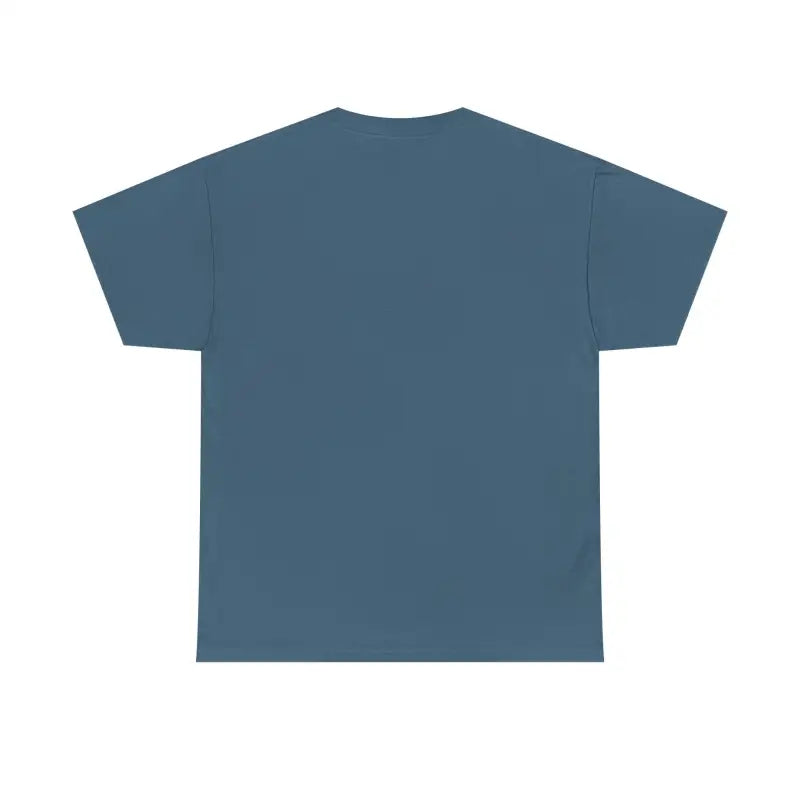 Blue crew-neck Block Island Unisex Cotton Tee displayed on a white background