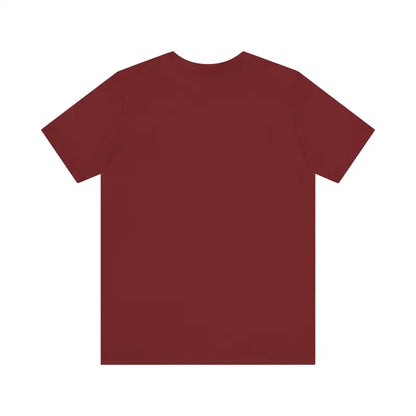 Maroon Block Island Unisex Jersey Tee displayed on a plain background