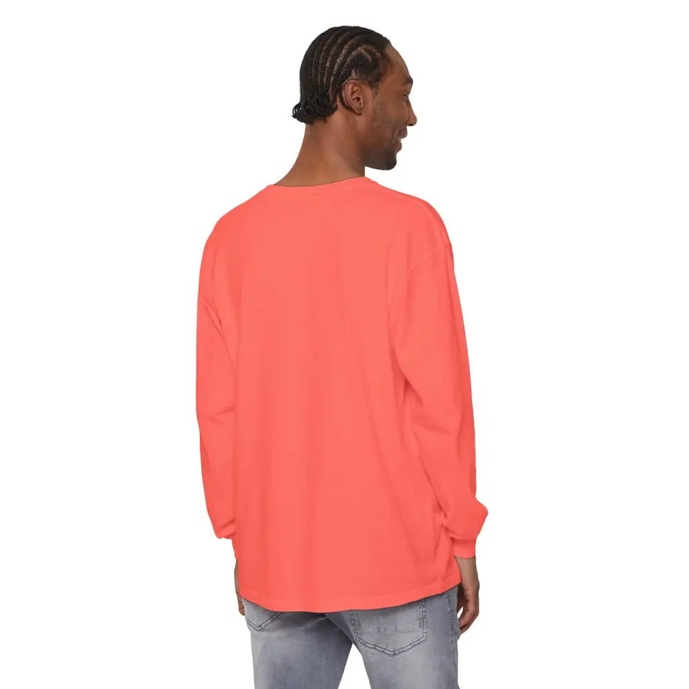 Coral long-sleeved shirt featuring BLOCK ISLAND Unisex Long Sleeve Tee design