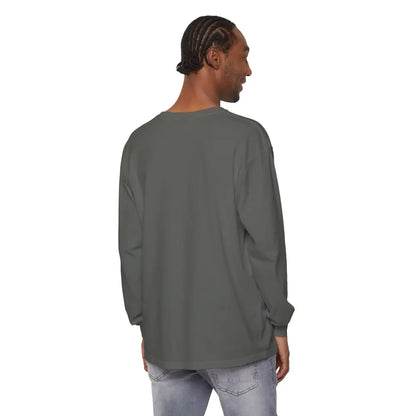 Gray long-sleeved BLOCK ISLAND Unisex Long Sleeve Tee displayed on a neutral background