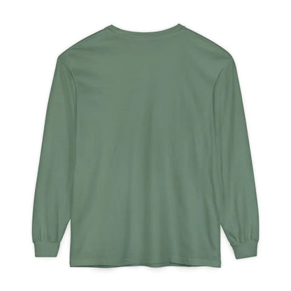 Green long-sleeved BLOCK ISLAND Unisex Long Sleeve Tee displayed for purchase