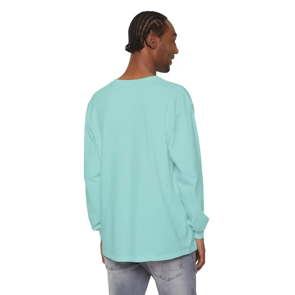 Light blue BLOCK ISLAND Unisex Long Sleeve Tee displayed on a neutral background