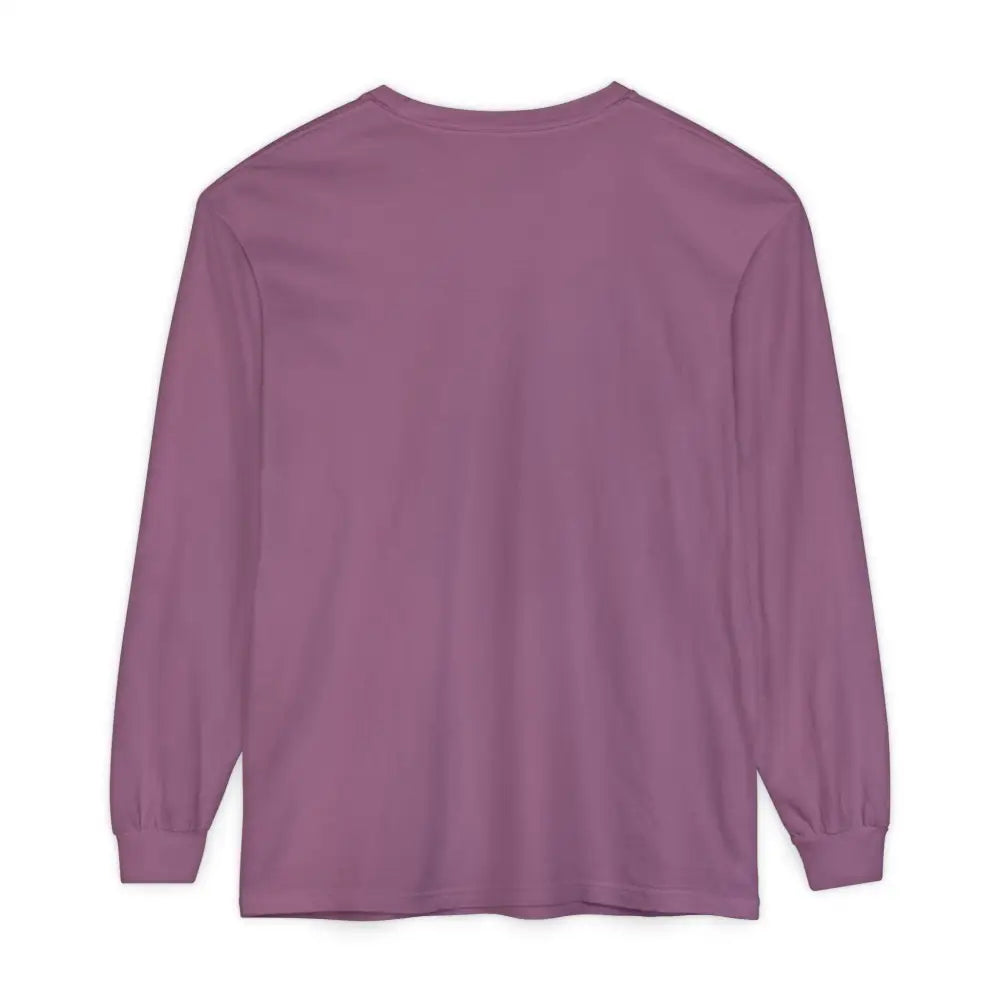 Mauve long-sleeved BLOCK ISLAND Unisex Long Sleeve Tee displayed on a neutral background
