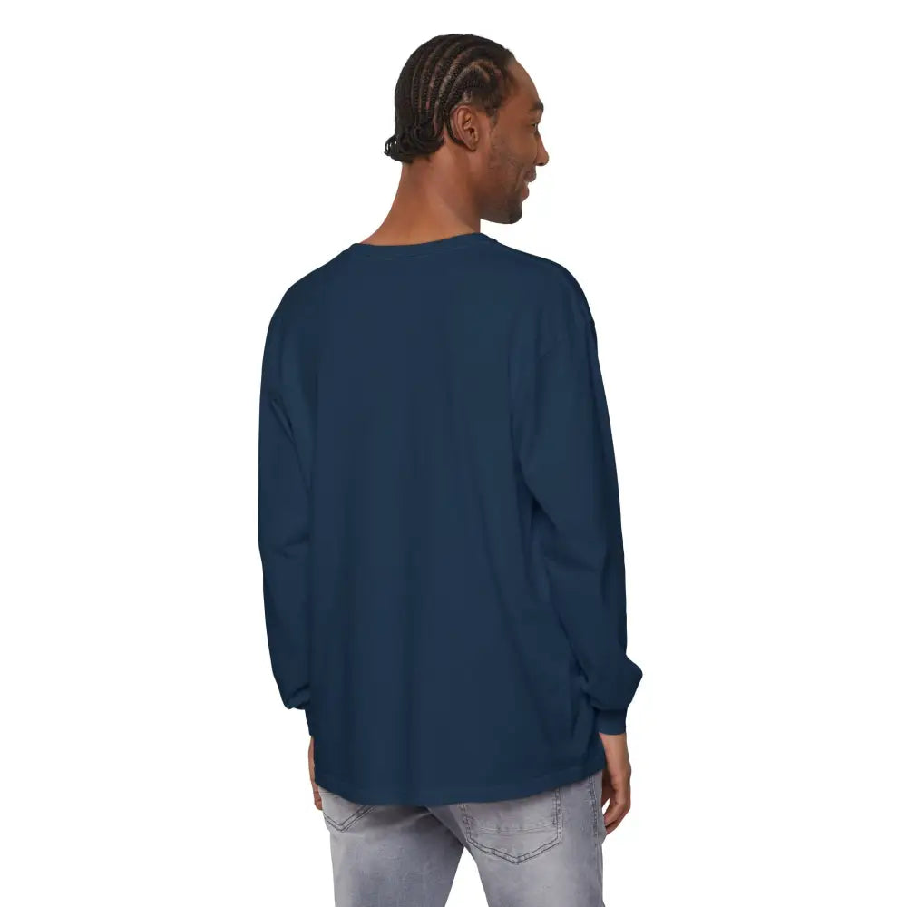 Navy blue long-sleeved shirt from BLOCK ISLAND Unisex Long Sleeve Tee collection
