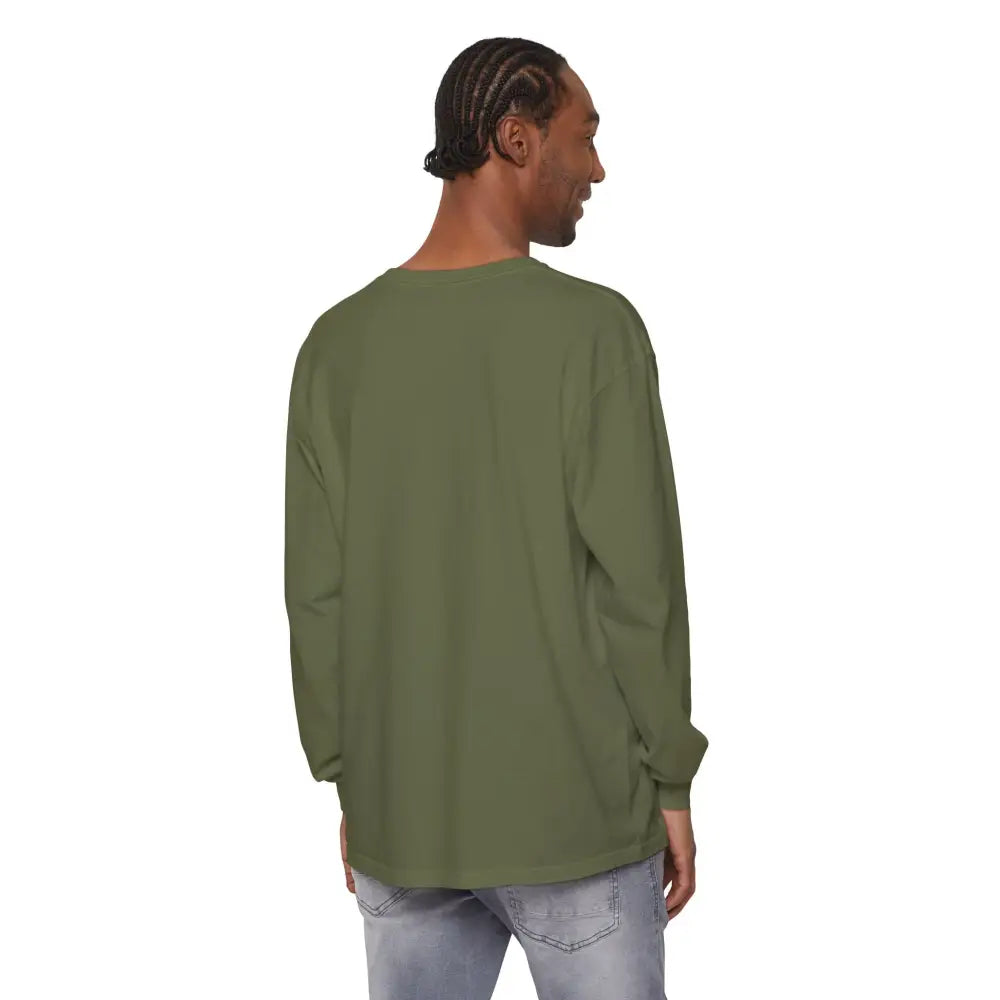 Olive green long-sleeved shirt from BLOCK ISLAND Unisex Long Sleeve Tee collection