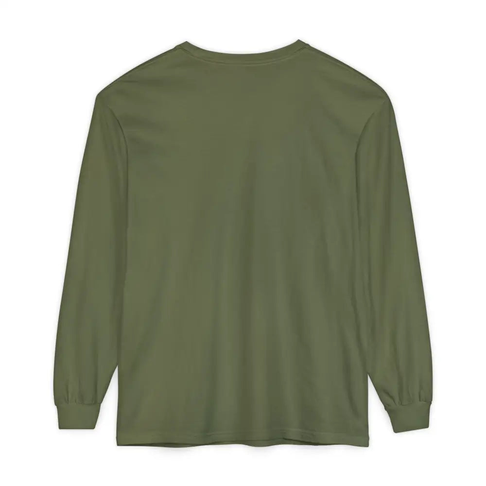 Olive green long-sleeved shirt from the BLOCK ISLAND Unisex Long Sleeve Tee collection