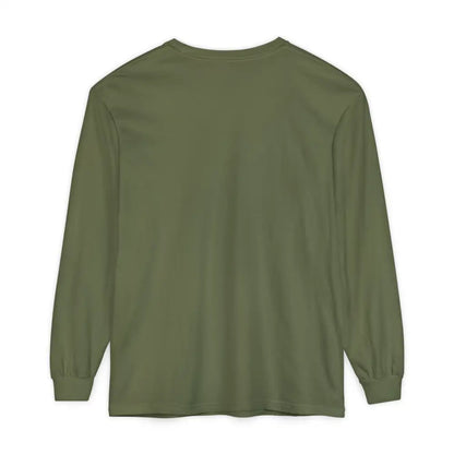 Olive green long-sleeved shirt from the BLOCK ISLAND Unisex Long Sleeve Tee collection