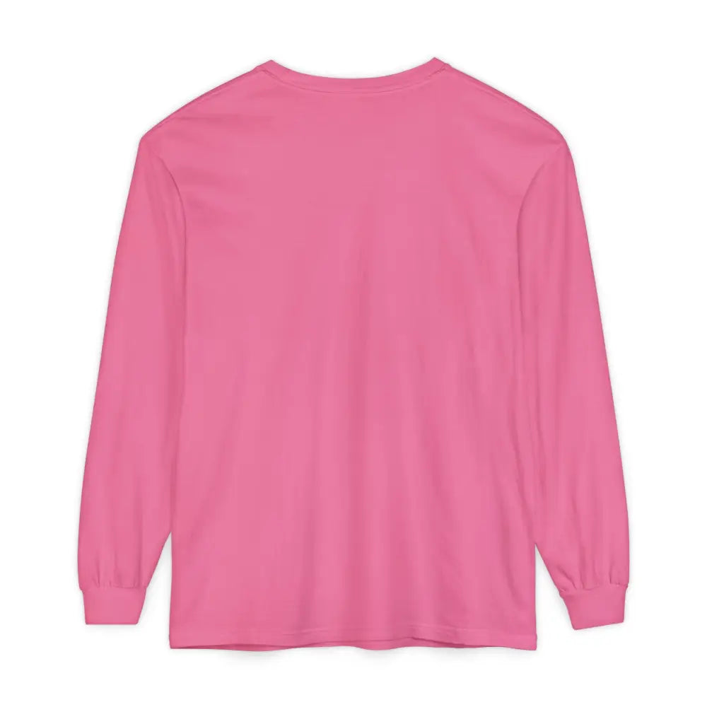 Pink long-sleeved BLOCK ISLAND Unisex Long Sleeve Tee displayed elegantly