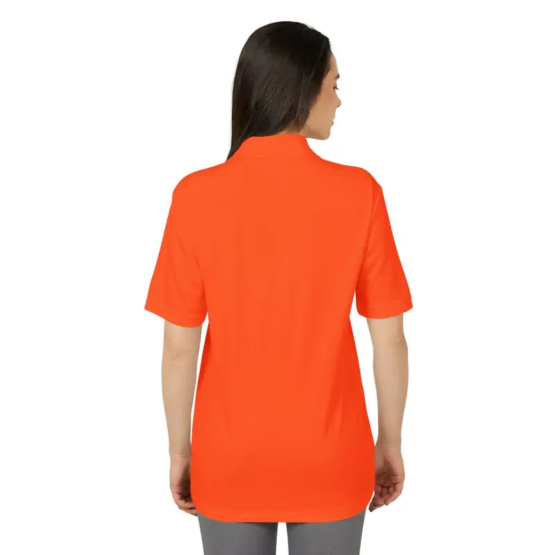 Orange short-sleeved Bonnet Shores Adidas unisex performance polo sport shirt