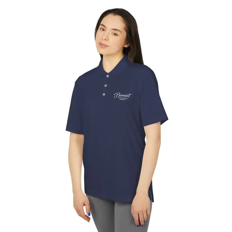 Navy blue Bonnet Shores Embroidered Adidas Unisex Performance Polo Sport Shirt
