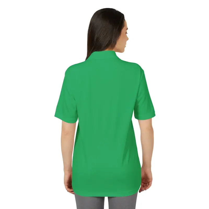 Green short-sleeved polo shirt from Bonnet Shores Embroidered Adidas Unisex Performance Polo