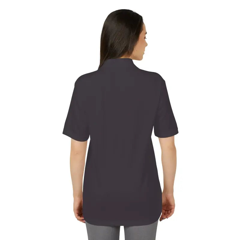 Dark gray short-sleeved collared shirt from Bonnet Shores Embroidered Adidas Polo
