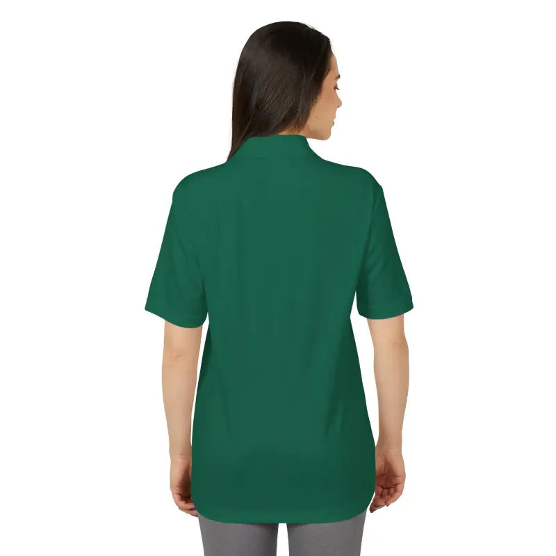 Woman in green short-sleeved shirt from Bonnet Shores Adidas Performance Polo