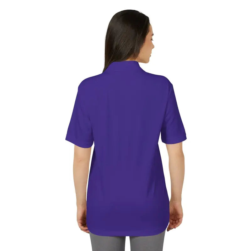 Purple short-sleeved Bonnet Shores Embroidered Adidas Unisex Performance Polo shirt