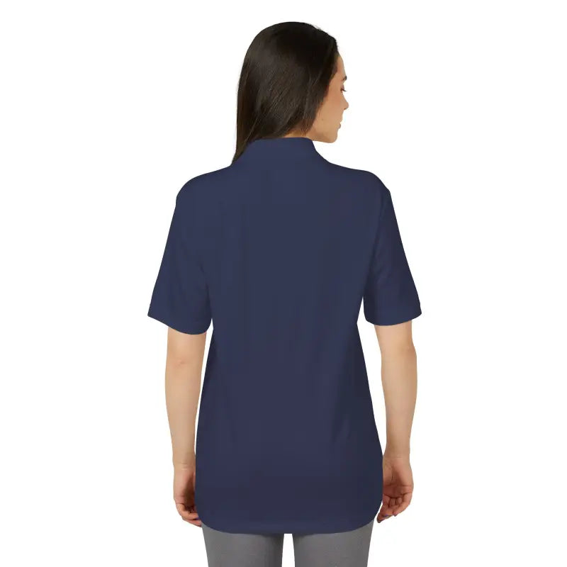 Navy blue short-sleeved Bonnet Shores Adidas performance polo sport shirt for unisex