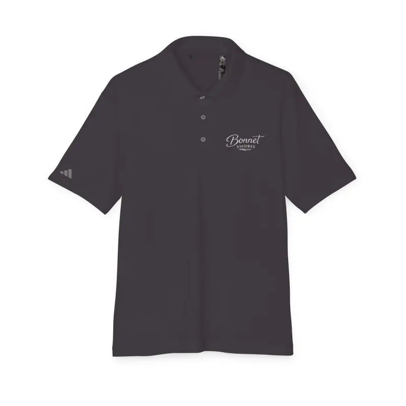Dark gray polo shirt from Bonnet Shores Embroidered Adidas Unisex Performance collection