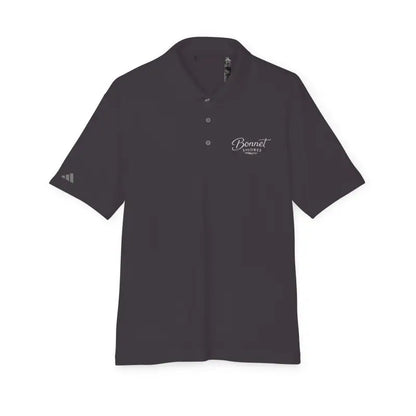 Dark gray polo shirt from Bonnet Shores Embroidered Adidas Unisex Performance collection