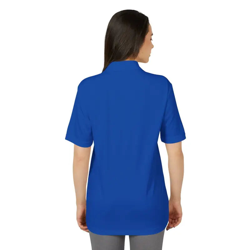 Blue short-sleeved Bonnet Shores Embroidered Adidas Unisex Performance Polo Sport Shirt