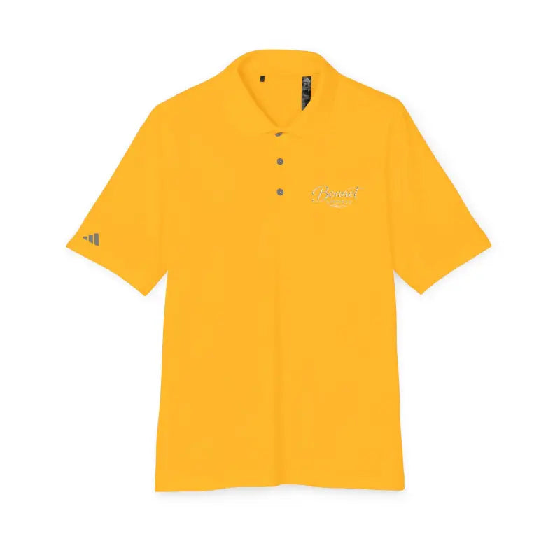 Yellow short-sleeved Bonnet Shores Embroidered Adidas Unisex Performance Polo shirt