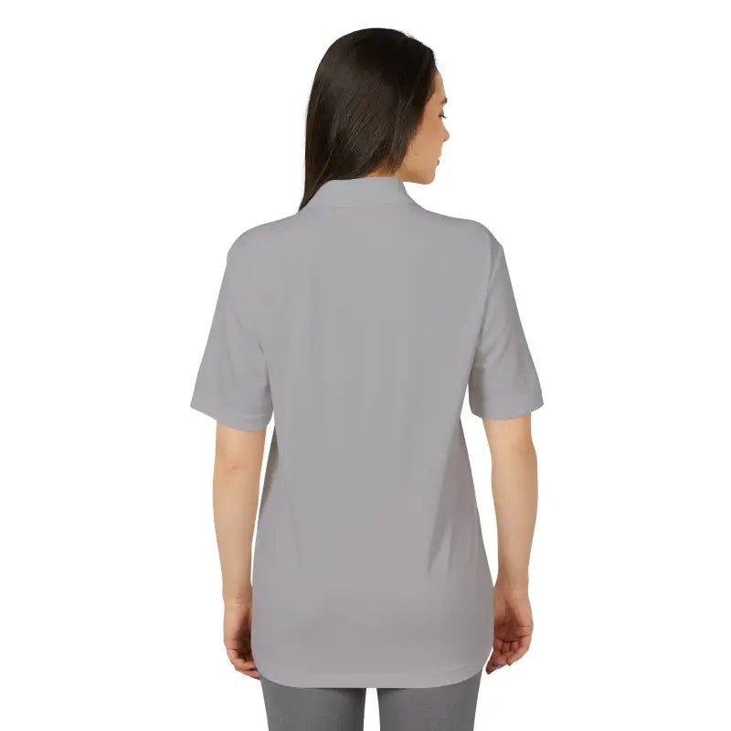 Gray short-sleeved Bonnet Shores Embroidered Adidas Unisex Performance Polo shirt