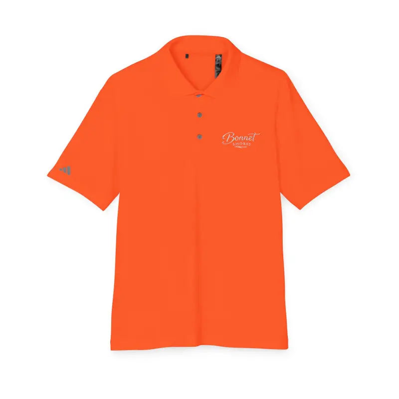 Orange short-sleeved polo shirt from Bonnet Shores embroidered Adidas performance collection